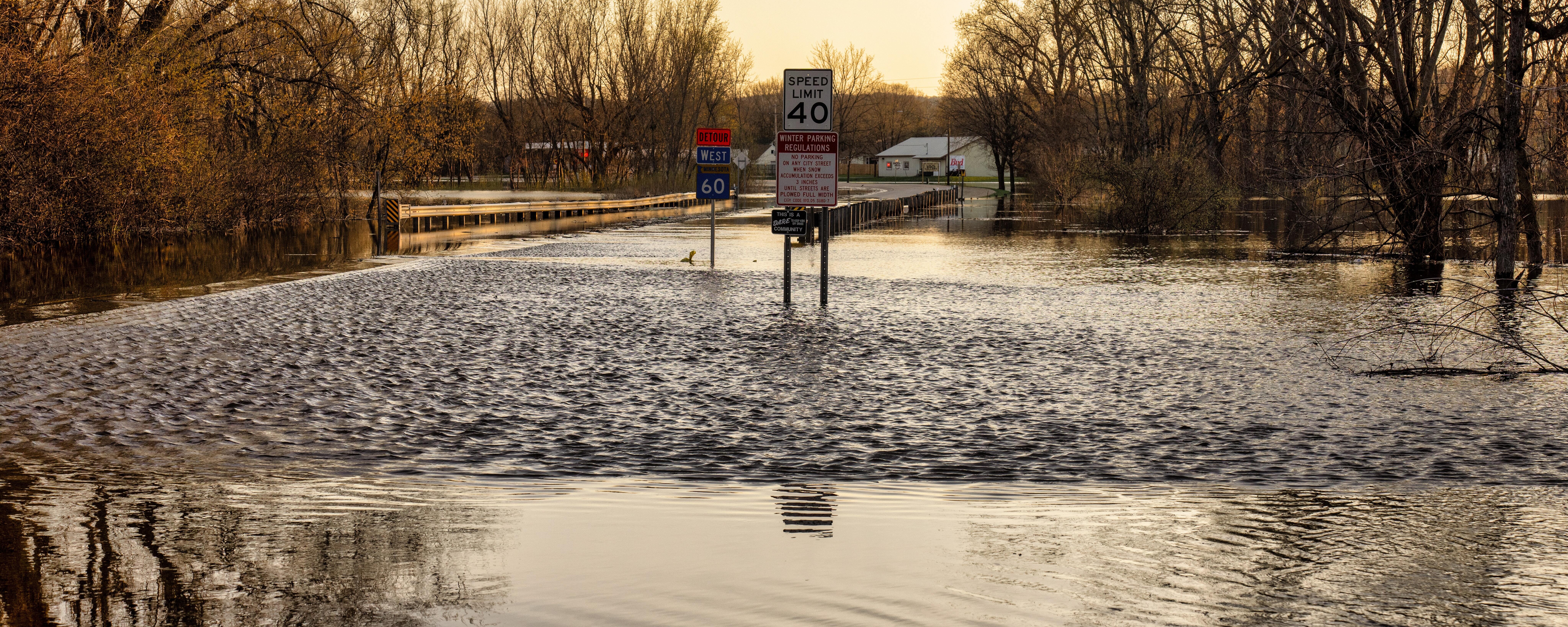 flooded road